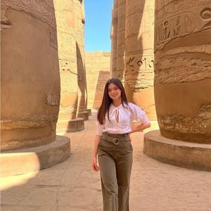 Cinq A Sept Serge Belted Wide Leg Cropped Trousers Olive Green Cotton Size 6